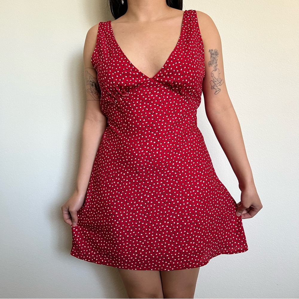 Princess Polly Nellie Mini Red Floral Dress